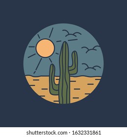 simple desert logo eps 10 
