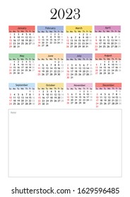 A simple design of 2023 calendar