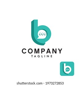 Simple the design 3d a silhouette the b chat in the b