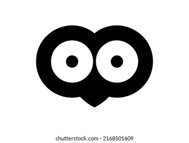 Simple design abstract baby owl logo