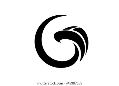 Simple Design of Abstract Eagle Logo