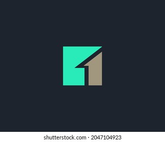 Simple design abstract logo silhouette house in the frame