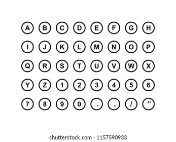 Simple design alphabet in circle
