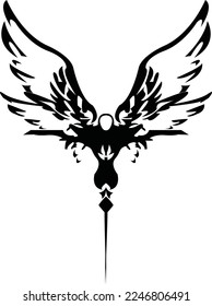 Simple Design Angel Or Devil Wings Vector 
