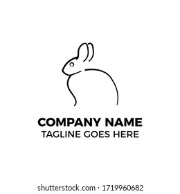 simple design animal rabbit logo