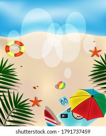 diseño simple fondo playa vista aérea
