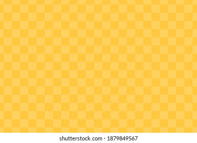 Simple design background. Modern  Arranged Japanese Traditional checkered pattern, Ichimatsu. Minimal Yellow or Gold color vector illustration.