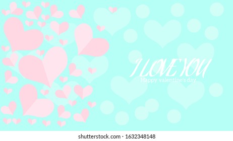 Simple design of banner for valentine's day background 