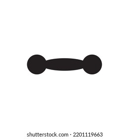 Simple Design Barbell Icon Vector Illustration
