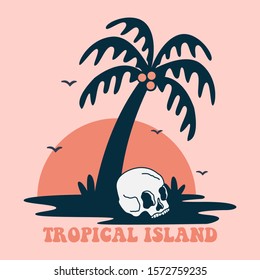 simple design beach brand clothing illustration 