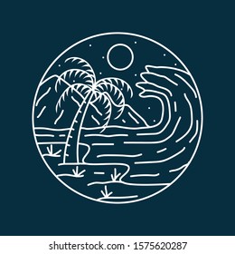simple design beach brand clothing illustration 
