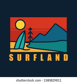 simple design beach brand clothing illustration 