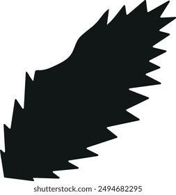 simple design, black autumn leaf shape, for various designs, vector