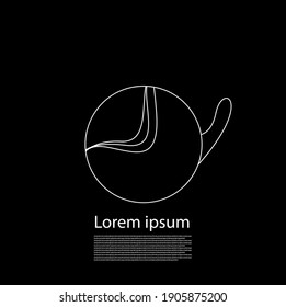 simple design with black background style and white line design