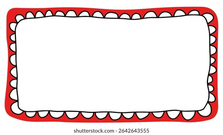 Quadro em branco de design simples, quadro bonito para crianças colorido e alegre, convite, notebook, cartão postal, quadro bonito, marcador, certificado para crianças e crianças no jardim de infância ou notas primárias
