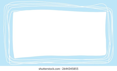 Simple design blank frame, cute frame for kids colorful and cheerful, invitation, notebook, postcard, cute frame, bookmark,certificate for kids and children in kindergarten or primary grades