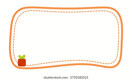 Simple design blank frame, cute frame for kids colorful and cheerful, invitation, notebook, postcard, cute frame, bookmark,certificate for kids and children in kindergarten or primary grades