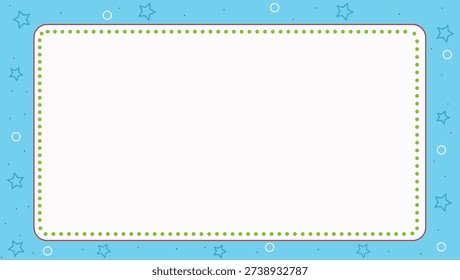 Simple design blank frame, cute frame for kids colorful and cheerful, invitation, notebook, postcard, cute frame, bookmark,certificate for kids and children in kindergarten or primary grades