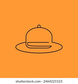 diseño simple de un sombrero de niño marrón