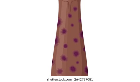 Simple Design Brown Pottery Vase with Purple Spots A Home Decor Element