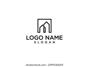 simple design building logo vector
