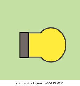 Simple design bulb lamp logo usually symbolizing idea.