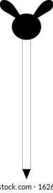 A simple design of bunny pencil icon