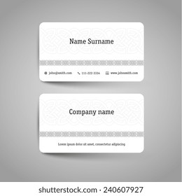 Simple design business card template with pattern