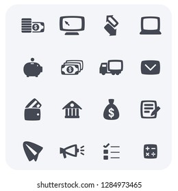 The simple design of business and finance icon set.
