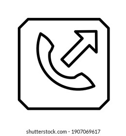 simple design of call icon on white background