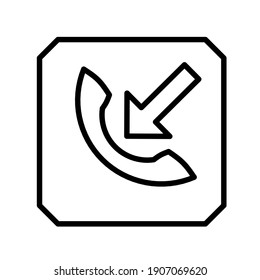 simple design of call icon on white background