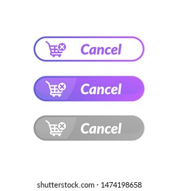 simple design of cancel order button. online shop icon material