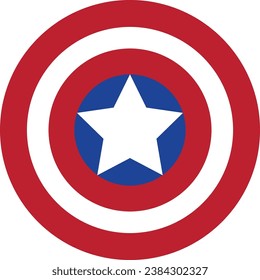 Simple Design of Captain America's Shield