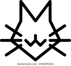 simple design of cat head icon sign