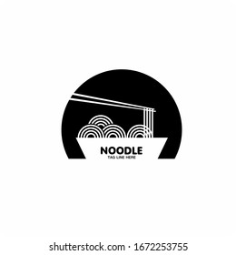Simple design Chinese Noodle Logo.