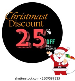 Diseño simple con un tema de descuento de Navidades para Anuncios, carteles de la tienda u otros.
