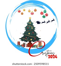 Simple design with a Christmas theme for t-shirts, Christmas greeting cards or others.