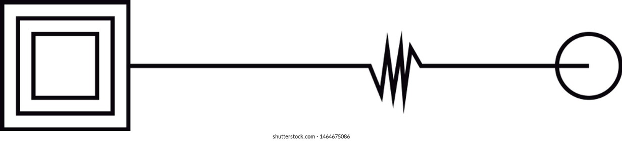 Simple design of a circuit made with lines and shapes