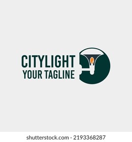 simple design city lights logo illustration