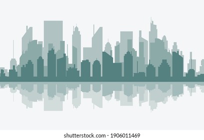 simple design city silhouette illustration