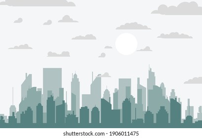 simple design city silhouette illustration