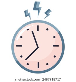 simple design of clock face icon in pastel colors, for various designs, posters or banners