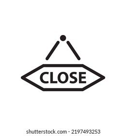 Simple Design Close Hanging Icons, Vector Illustration