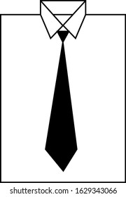 A simple design of collarshirt with tie