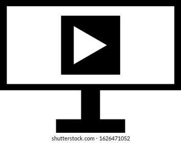 A simple design of computer screen icon