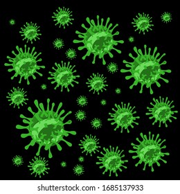 Simple design of Covid-19 coronavirus and virus background 
