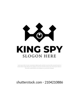 Simple design crown logo, symbol, icon, template