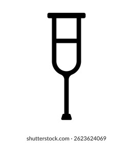 Simple design crutch icon. Vector.