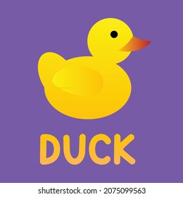 simple design cute duck logo template