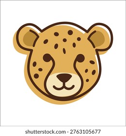 Simple design cute leopard